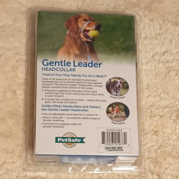 PetSafe Gentle Leader Padded No Pull Dog Headcollar, Black, Small 7" to 15" neck - Picture 4 of 9